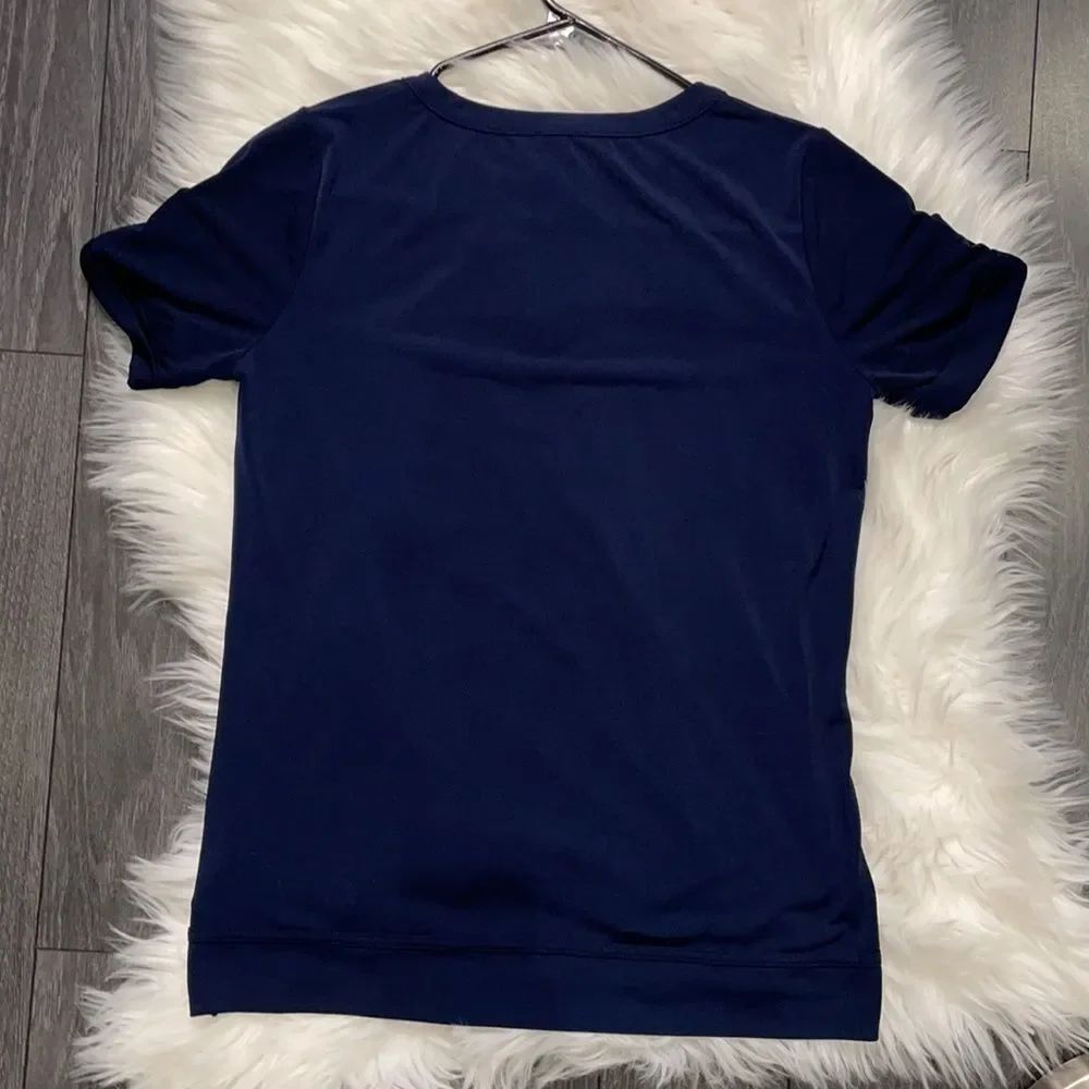 Anne Klein Petite Small Short Sleeve Keyhole Top - Picture 9 of 11